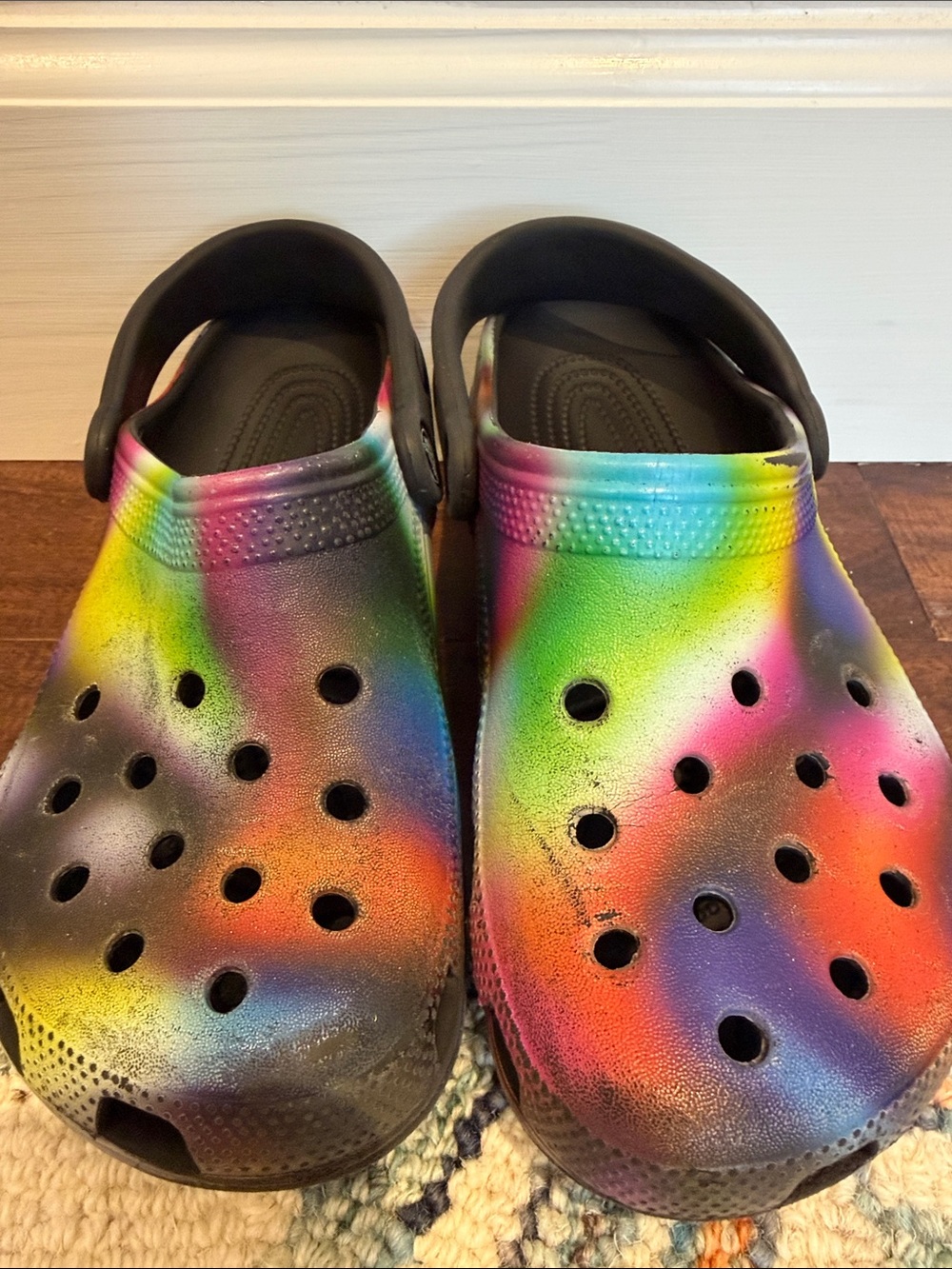 Multicolored Crocs